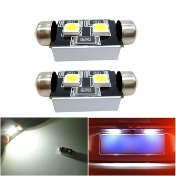 

2Pcs No Error Festoon 36mm LED Bulb C5W 5050 SMD Lamp Car License Plate Lights For Volkswagen VW Golf 3 4 5 6 Passat B6 B5 Jetta