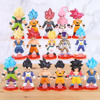 

16pcs/lot Anime Dragon Ball Z Vegeta Goku Action Figures Toys Brinquedo Toy Model Toys Kids Toys Doll Gift