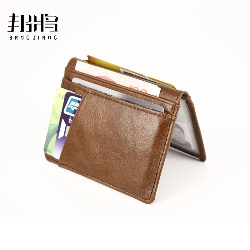 

Slim Credit Card Holder Male Female Coin Purse Genuine Leather Slim Purse Business Fashion ID Card Wallet Men Card Holder