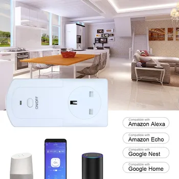 

16A EU Plug Wireless Remote Socket Smart Timer Plug Voice Control W/ Sensor Smart Socket Smart Socket Eu Smart Plug