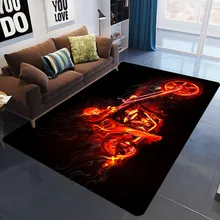3D принтованные ковры с изображением пламени черепа для гостиной, спальни, декоративный ковер, современный домашний напольный коврик, скандинавский цветной коврик с рисунком черепа