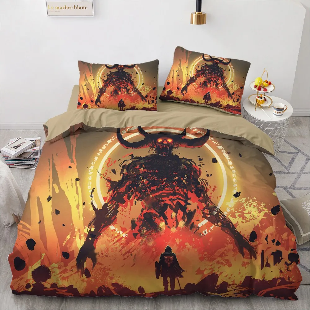 

3D Printed Bedding Sets luxury Devil And Warrior Roclet Astronaut Single Queen Double Full King Twin Bed For Home Duvet Cover