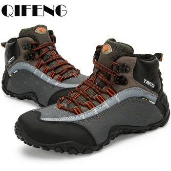 

Autumn Winter Men Ankle Boots Camouflage Leather Tactical Shoes Summer Anti-Skidding Walking Footwear Waterproof Free Shipping