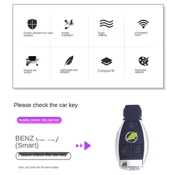 Custodia per Chiave/telecomando per Mercedes Benz w211 w204 A B R classe G GLK GLA GLC GLR W210 W176 W202 W463 accessori Shell portachiavi 6 Custodia per Chiave/telecomando per Mercedes Benz w211 w204 A B R classe G GLK GLA GLC GLR W210 W176 W202 W463 accessori Shell portachiavi - Copertura della cassa chiave dell automobile di TPU per Mercedes Benz w211 w204 A B