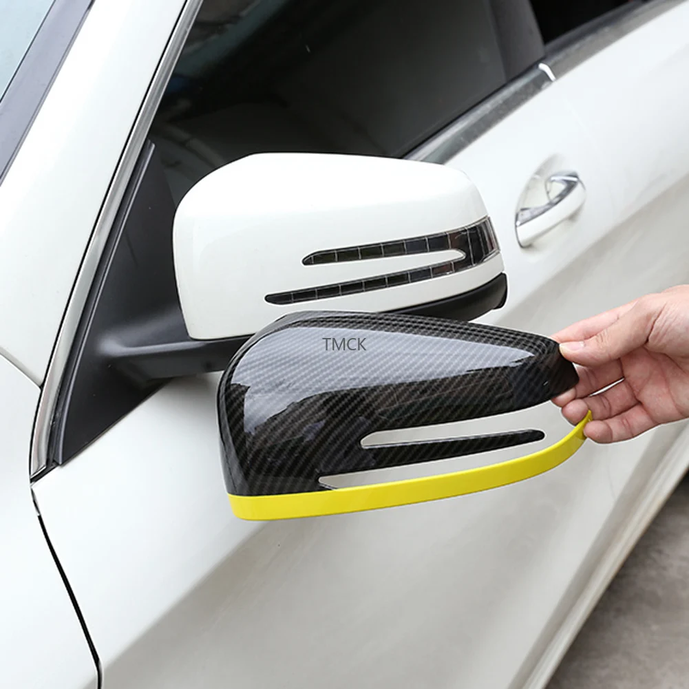 Car Accessories Side Rearview Mirror Cap Cover Trim Sticker For Mercedes Benz A B C E S CLA GLK GLA CLS W176 W204 W212 W221 W218