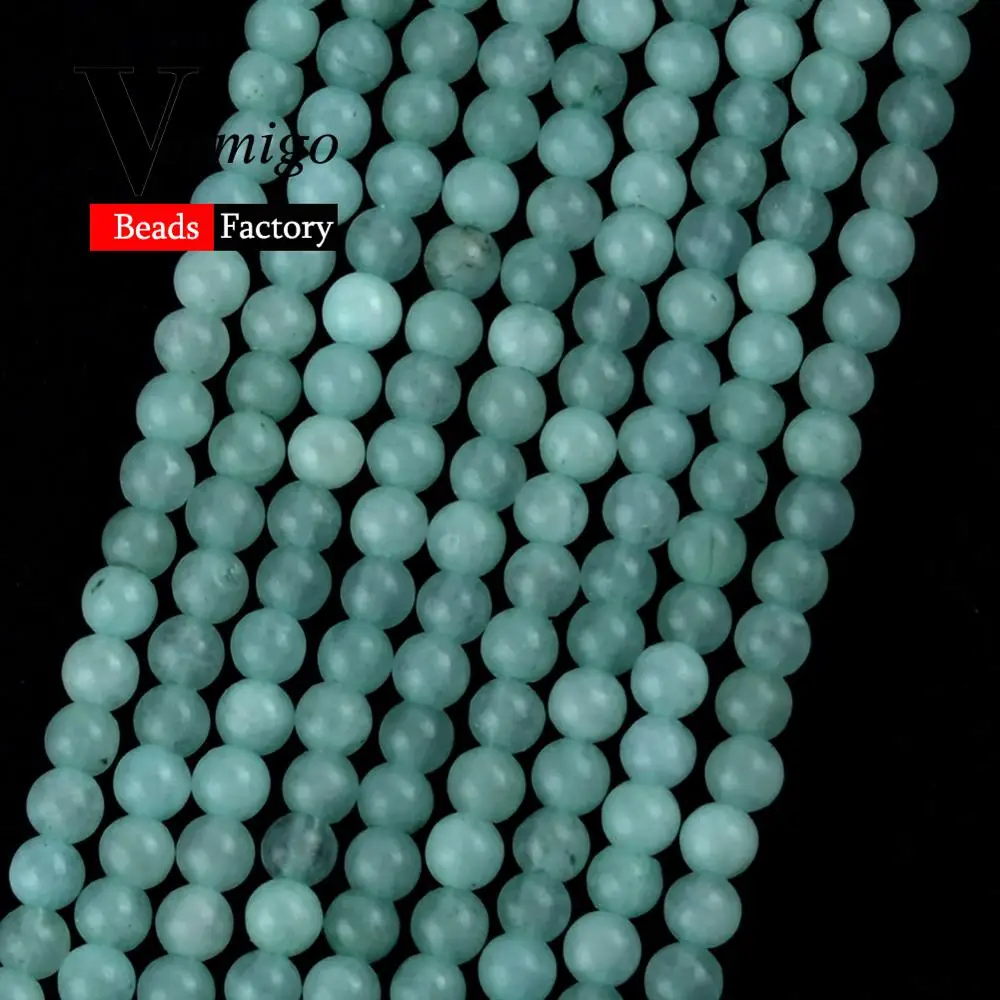 

Light Blue Jades Round Gem Stone Beads For Needlework Jewelry Making 3mm Charm Loose Beads DIY Necklace Bracelet Accessories 15"