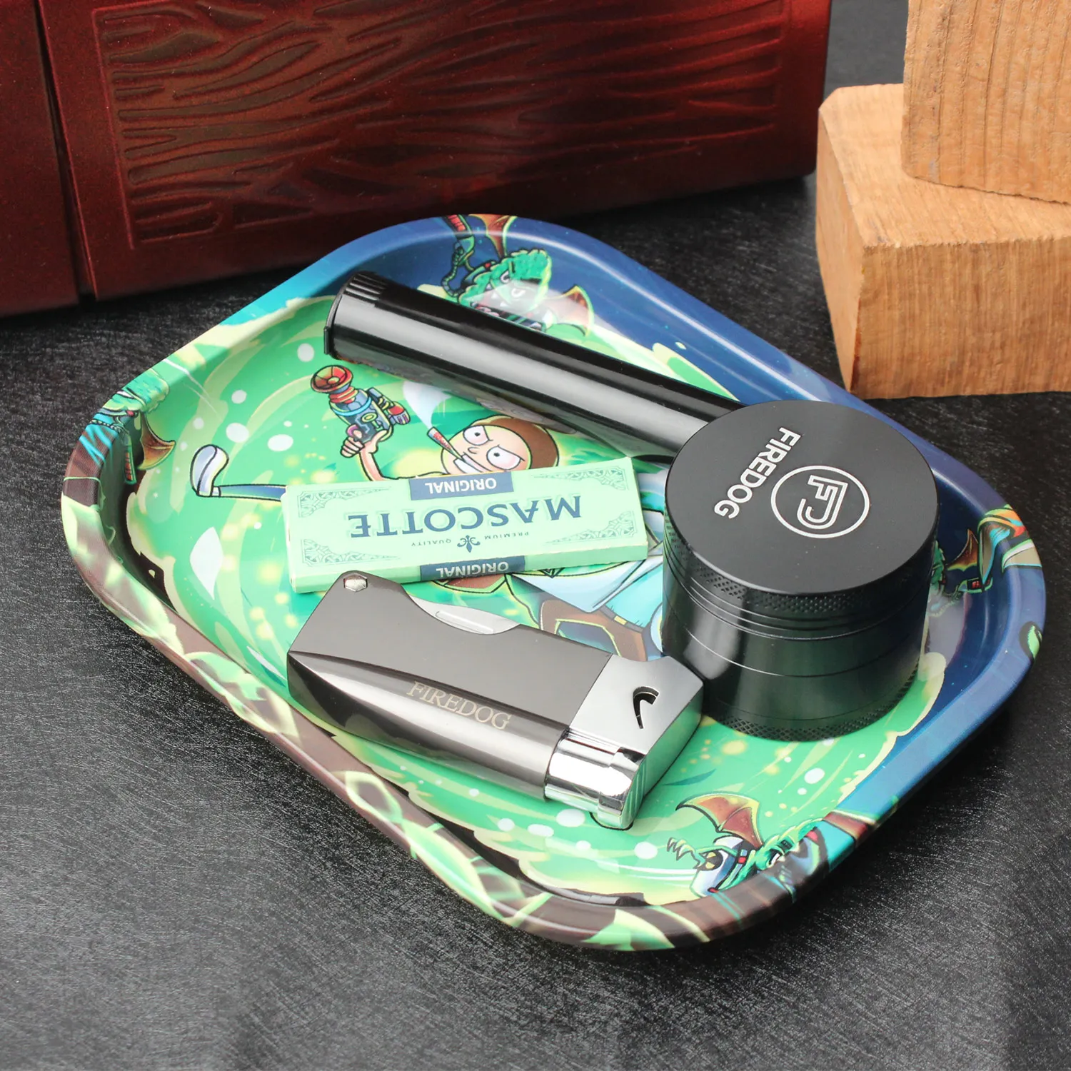 FIREDOG Metal Rolling Tray Smoking Ashtray For Home Office Party Bar Decoration Car Ash Holder | Дом и сад