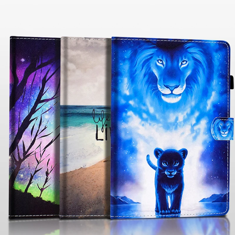 Smart Case For New Kindel Fire Hd 8 Hd8 Plus 8.0 ''2020 Tablet Luxury Pu Leather Animal Printed Stand Flip Book Cover 8 Pollici Skin