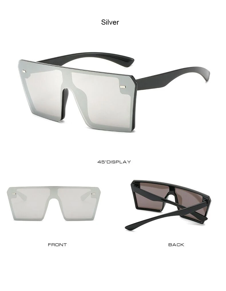 Негабаритные Квадратные Солнцезащитные очки для женщин Роскошные брендовые модные плоские топ коричневые черные прозрачные линзы цельные женские гафы солнцезащитные очки