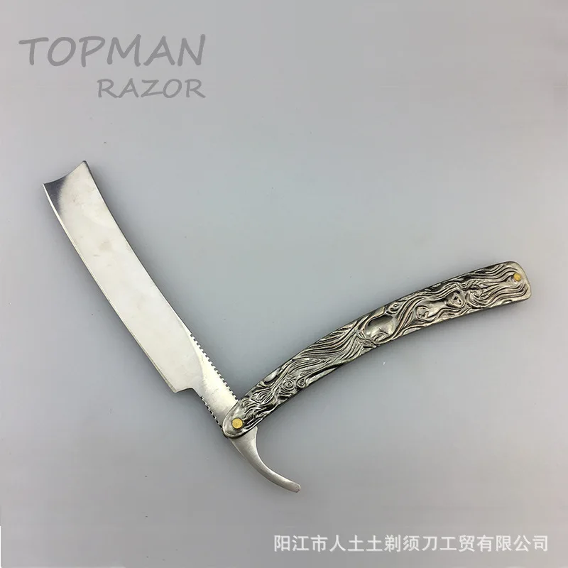 Razor Manual Razor Vintage Gift Eyebrows Hair Razor and Blades Antique Black Folding Shaving Knife G1106 3