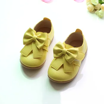 

HOT Casual Children Shoes Candy Color Girls Princess Shoes Autumn New Fashion Bowknot Baby Girls Sneakers Kids Soft Single Shoes