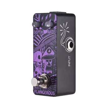 

SWIFF DP02 FLANGEROUS Digital Flanger Guitar Effect Pedal True Bypass Metal Shell with DEPYH RATE control knobs