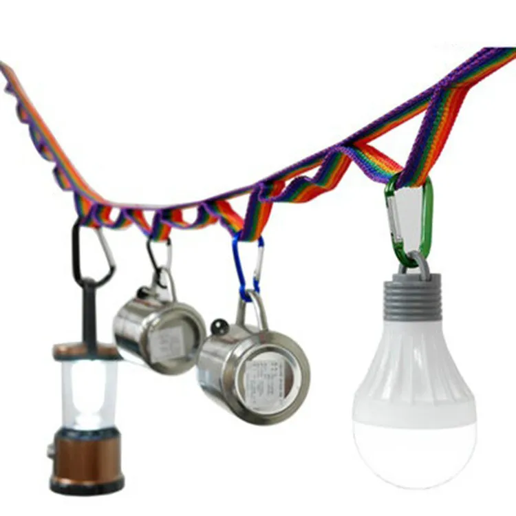 

1Pcs 2M Multifunctional Camping Hanging rope Colorful Rope Rainbow Tent Cup Hang Lamp Hang Outdoors Clothes Line Weave Bring
