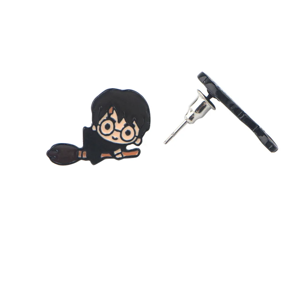 1Pairs Cute Magic Harri Stud Earrings Fashion Cute Cartoon Earrings for Women Girls Kids Ear Jewelry Gift Trend Kid Toys
