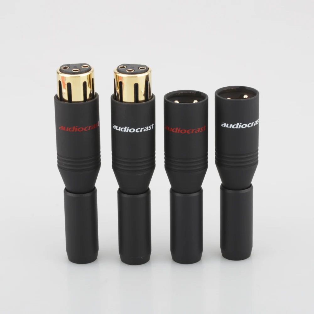Audiocrast 24K позолоченный микрофон аудио Серебряная сетка XLR Штекерный адаптер|plug
