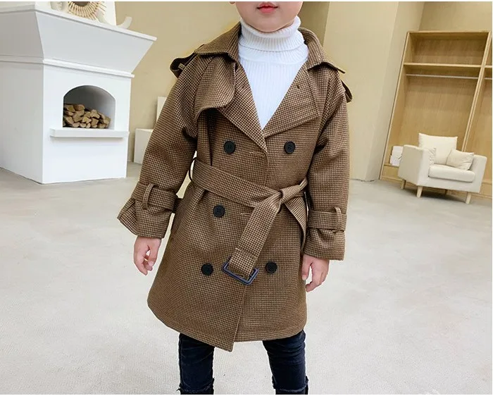 Новинка 140 года; зимнее шерстяное пальто; Красивая куртка в клетку для мальчиков; 1 предмет; теплое плотное зимнее пальто для мальчиков; 90- см