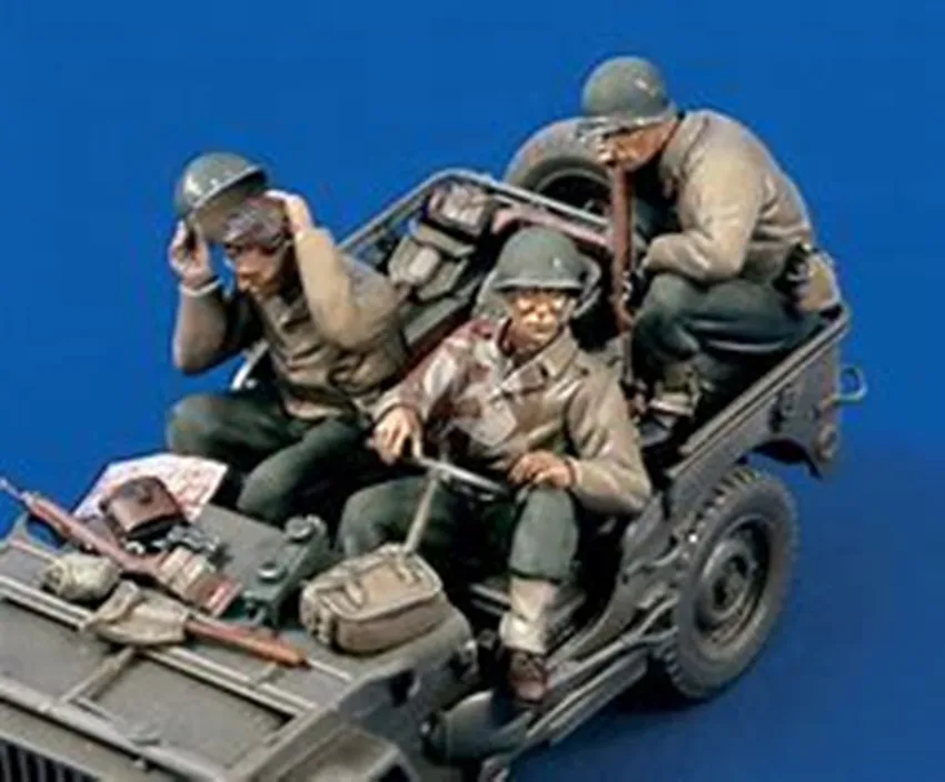 1/35 модельная фигурка из смолы разобранный Неокрашенный набор // 1009(3 фигурки без