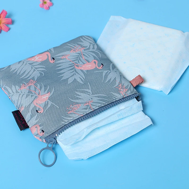 

Portable Zipper Sanitary Napkin Storage Bag Cotton Linen Sanitary Pad Bag Sewing Coin Purse Jewelry Organizer Pouch Case Z508