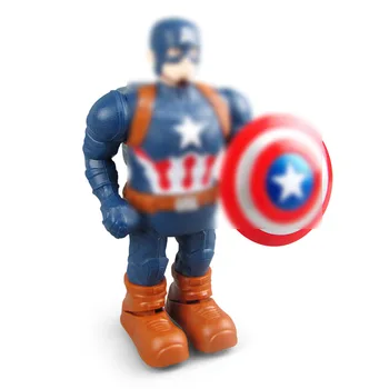 

Dancing Captain America Action Figure Toy Led Flashlight Light Sound Music Robot superHero Electronic Toy