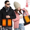 Couples USB Heated Jacket Men Women Waterproof Jacket Down Cotton Hiking Coat Keep Warm Waterproof Heating Vest 1
