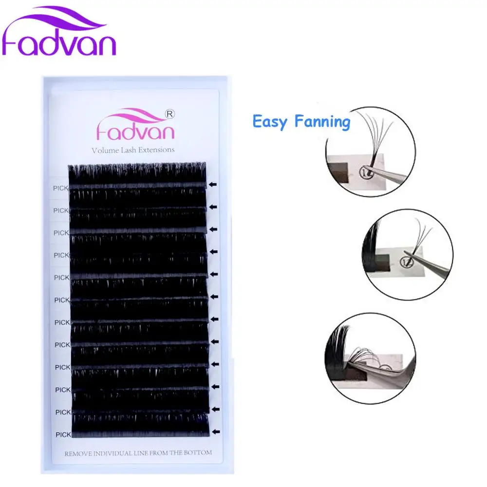 

4 cases/Lot Easy Fan Lashes Bloom Eyelash Extension Austomatic Flowering Fast Self-Making Fans Lashes False Eyelashes Extension