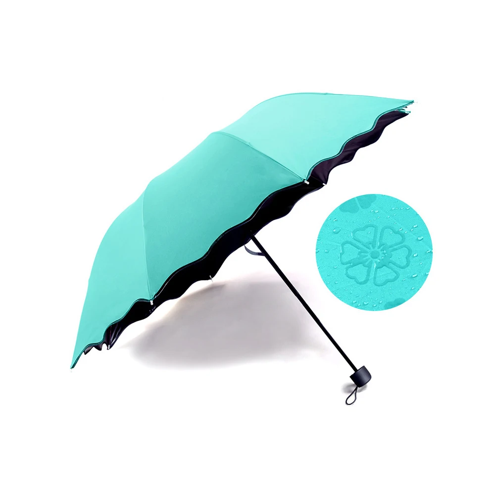 3 paraguas que cambia de color plegable, sombrilla plegable portátil para  sol o lluvia para niñas con flores - AliExpress Hogar y jardín