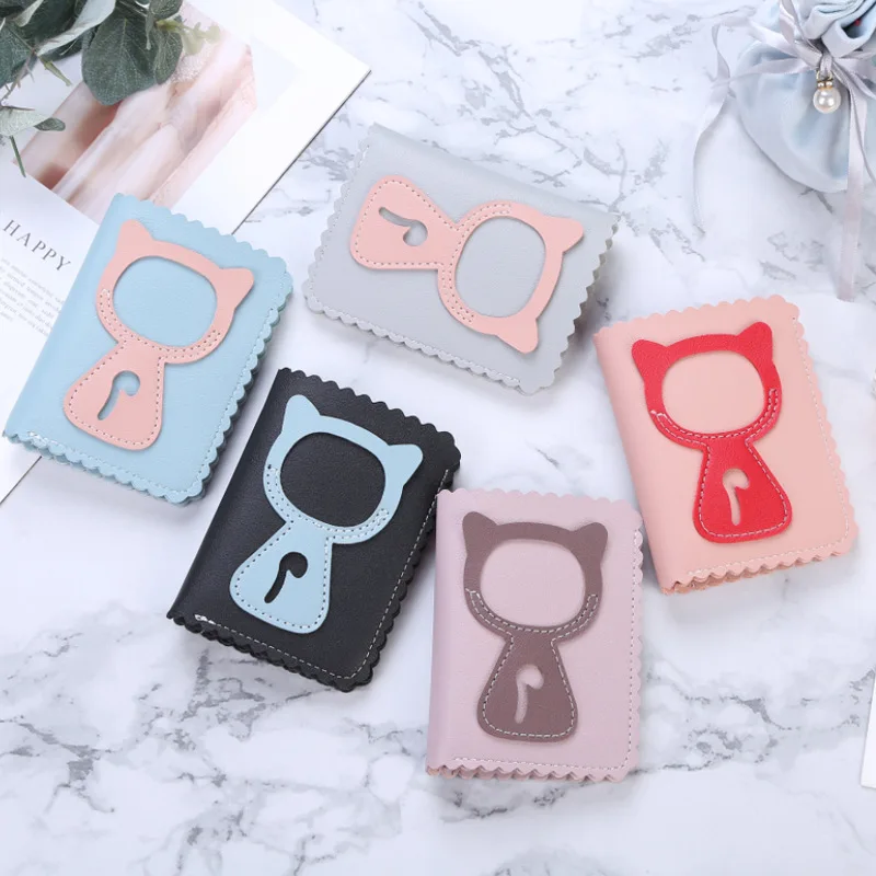 

Cartoom Fox Women Wallet Mini Money Purses Small Fold PU Leather Female Coin Purse Card Holder Short Wallets for Student Girl