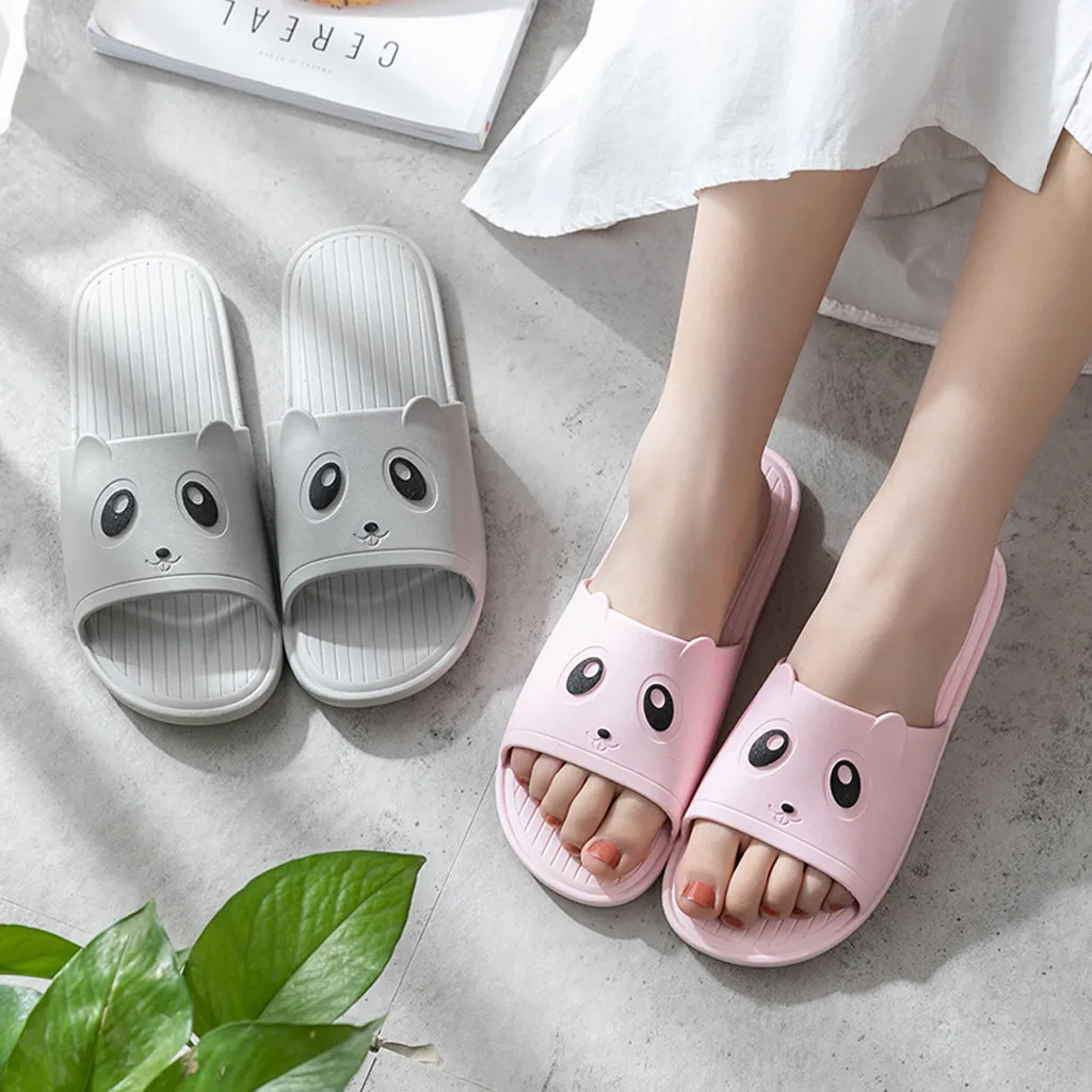 Couple Indoor Home Cartoon Hotel Sandals &amp Slippers Women Summer Non-slip Bathroom Men Hospitality Word drag#Y10 | Обувь