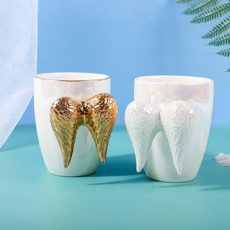 Крылья Ангела кофейные кружки керамические чашки и кружки Handpaint Mark креативная посуда для напитков
