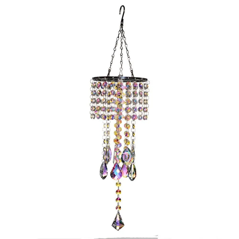 Ship From UK AB Crystal Prisms Window Hanging Suncatcher Wind Chime Ornament Rainbow Maker Home Garden Decoration | Дом и сад
