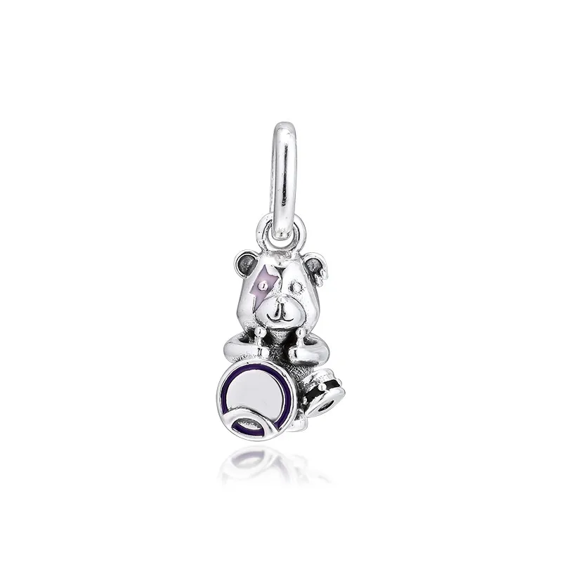 

Punk Band Bear Mixed Color Enamel Pendant Charms for Jewelry Making Women DIY Silver Charms for Bracelets Silver 925 Jewelry