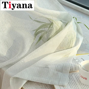 

White Tulle Curtains for Living Room Bedroom Shiny Silver Line Window Screen Fabric Modern Sheer Kitchen Roman Blinds M135X