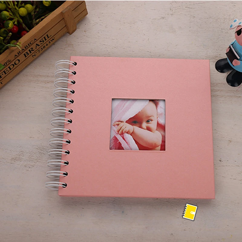 Детский Скрапбукинг, бумажный фотоальбом для фотосъемки, фотоальбом Albumu, книга памяти для детей, портафото, плакбоек, сделай сам, фотоальбом, фотоальбом - Цвет: Pink