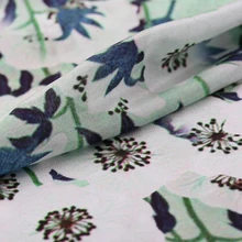Silk fabric wide 114cm 14MM natural silk Crepe De Chine Cloth Telas Tissu Dress shirt skirt Material Pretty Flower Real
