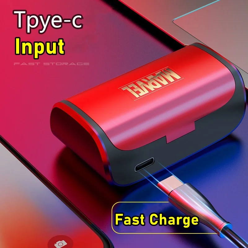 Tongdaytech TWS Bluetooth-compatible 5.0 Wireless Earphones LCD Display 3D Stereo HiFi Sport Headset Earbuds With Charging Box