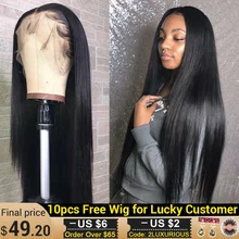 Бразильские 13x6 Синтетические волосы на кружеве парики из натуральных волос для Для женщин предварительно вырезанные натуральный парик с отбеленные Рэми прямые парики из натуральных волос