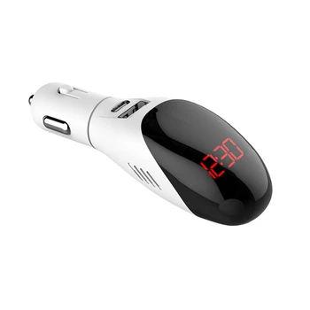 車ワイヤレスラジオアダプタaux MP3 プレーヤーfm変調器ハンズフリーといえばデュアルusb急速充電器bluetooth fmトランスミッタ-