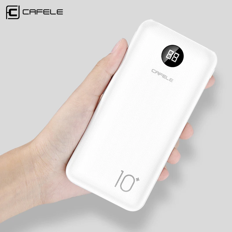  CAFELE LED Tragbare Ladegerät für iPhone Samsung Xiaomi Huawei Universal Power Bank Dual USB Typ C 