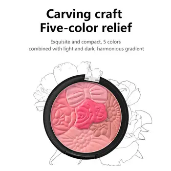 

Professional Palette Blush Contour Shadow High-gloss Blush Blusher Facial Contour Powder Fine Smooth Easy To Color TSLM1