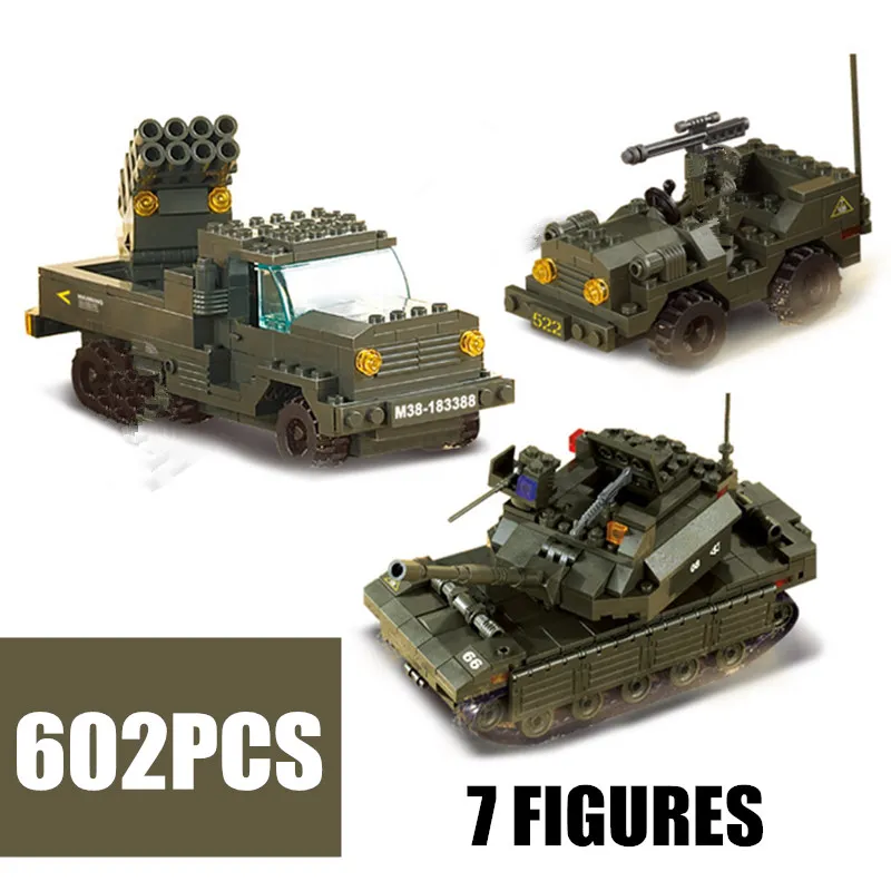 

New 6800 War Tank Army Fit Swat Figures Bricks Building Block Bricks Eductional Toys DIY Kid Gift Boys Birthday Christmas Gift