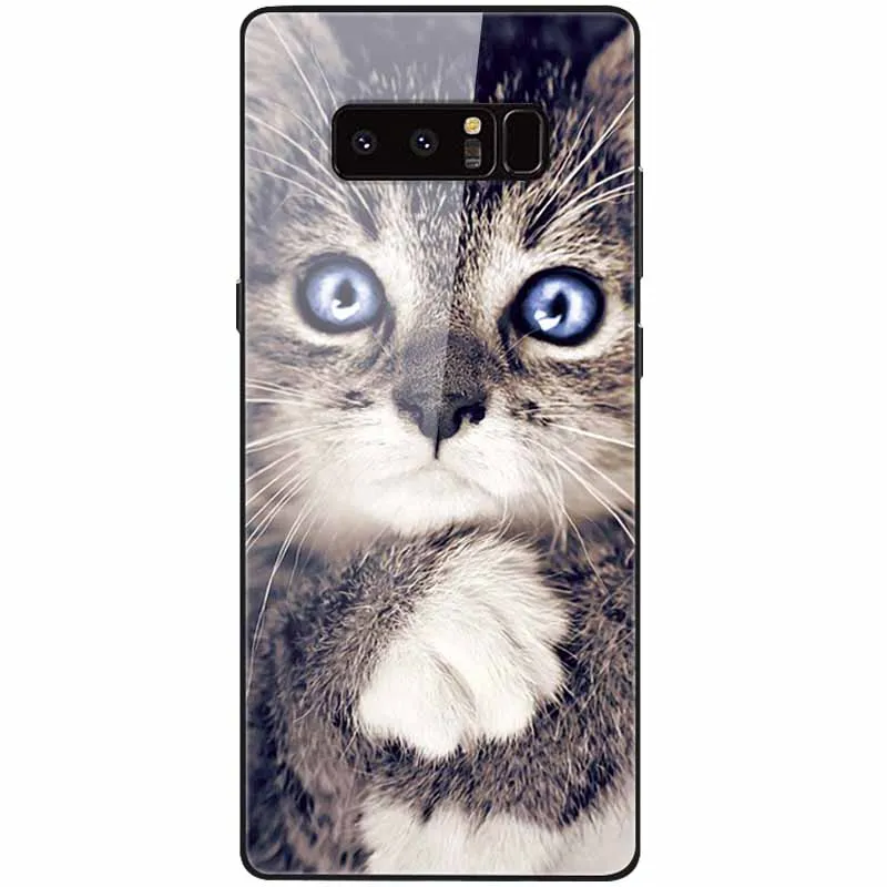 cute phone cases for samsung  Tempered Glass Cover For Samsung Note 8 Case Note9 Hard Protective Funda For Samsung Galaxy Note 10 Plus 9 Cases Luxury Bumper kawaii phone case samsung Cases For Samsung