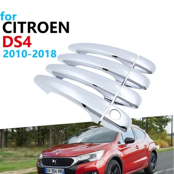 

Luxurious Chrome Exterior Handle Cover Trim Set for Citroen DS4 2010~2018 DS 4 Accessories Car Stickers 2017 2016 2015 2014 2013