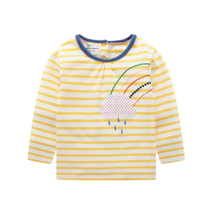 Jumping/комплекты одежды для маленьких девочек рождественские Модные хлопковые комплекты для малышей с милыми животными и оленями Одежда для девочек комплект из 2 предметов с длинными рукавами для малышей