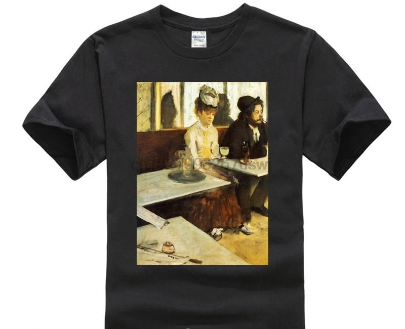 The Absinthe Drinker T Shirt By Edgar Degas Men T Shirt T Shirts Aliexpress