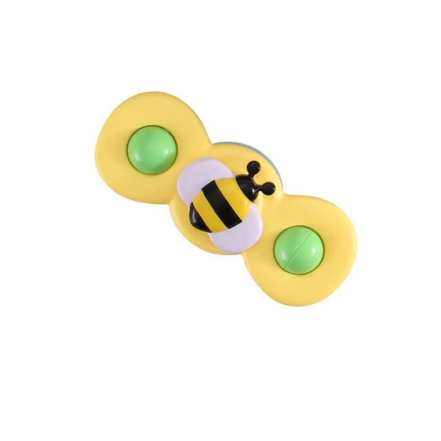 Baby Rattles Toy For Kids Bathroom Shower Gyro Animal Sucker Spinner Montessori Touch Sensory Toys For Newborn Infant 0-12 Month bee