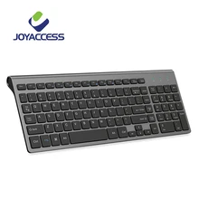 JOYACCESS İspanyolca/İtalyanca/almanca/fransızca/rusça klavye kablosuz multimedya tuşları ile ergonomik klavye dizüstü dizüstü PC için