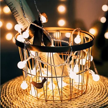 

1.5m/10M Cherry Balls LED Fairy String Lights Battery USB 220V Operated Wedding Christmas Outdoor Room Garland Decoration