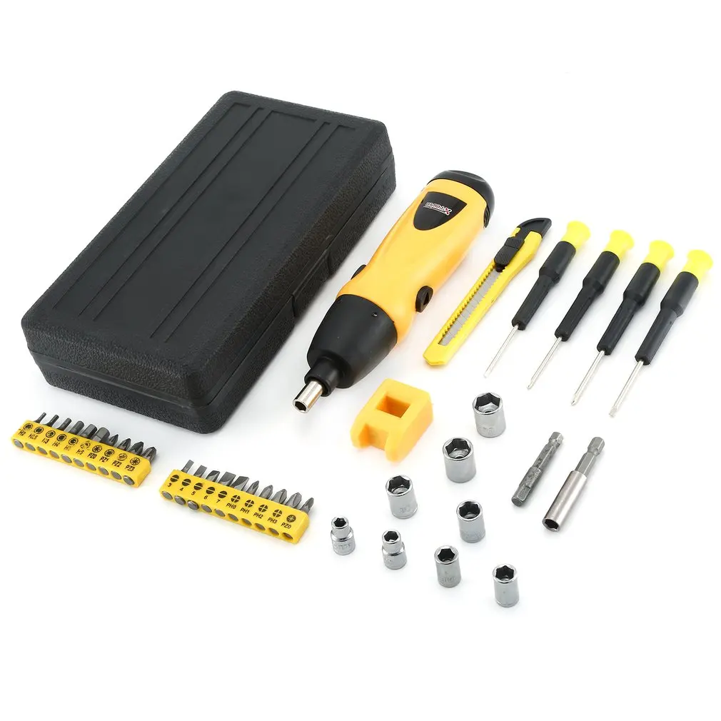 

X-Power 6V Cordless Electric Screwdriver Drill Bit Kit Set Household DIY Screw Power Driver Sleeve Tool Set