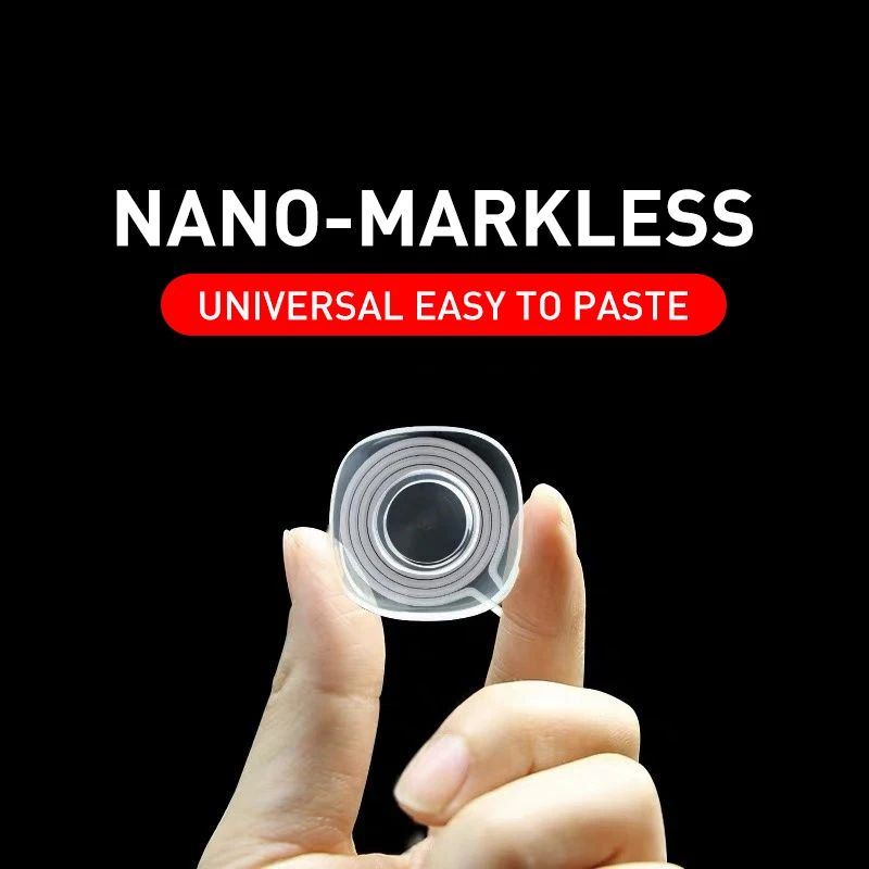 Universal Car Mobile Phone Holder Gel Paste Magic Nano Stickers No Trace Magic Nano Paste Rubber Pad Wall Stickers For Kitchen