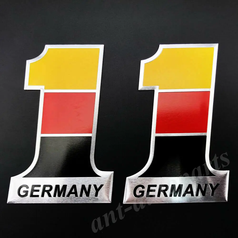 

2x Germany German NO.1 Flag Emblem Car Badge Motorcycle Gas Tank Sticker